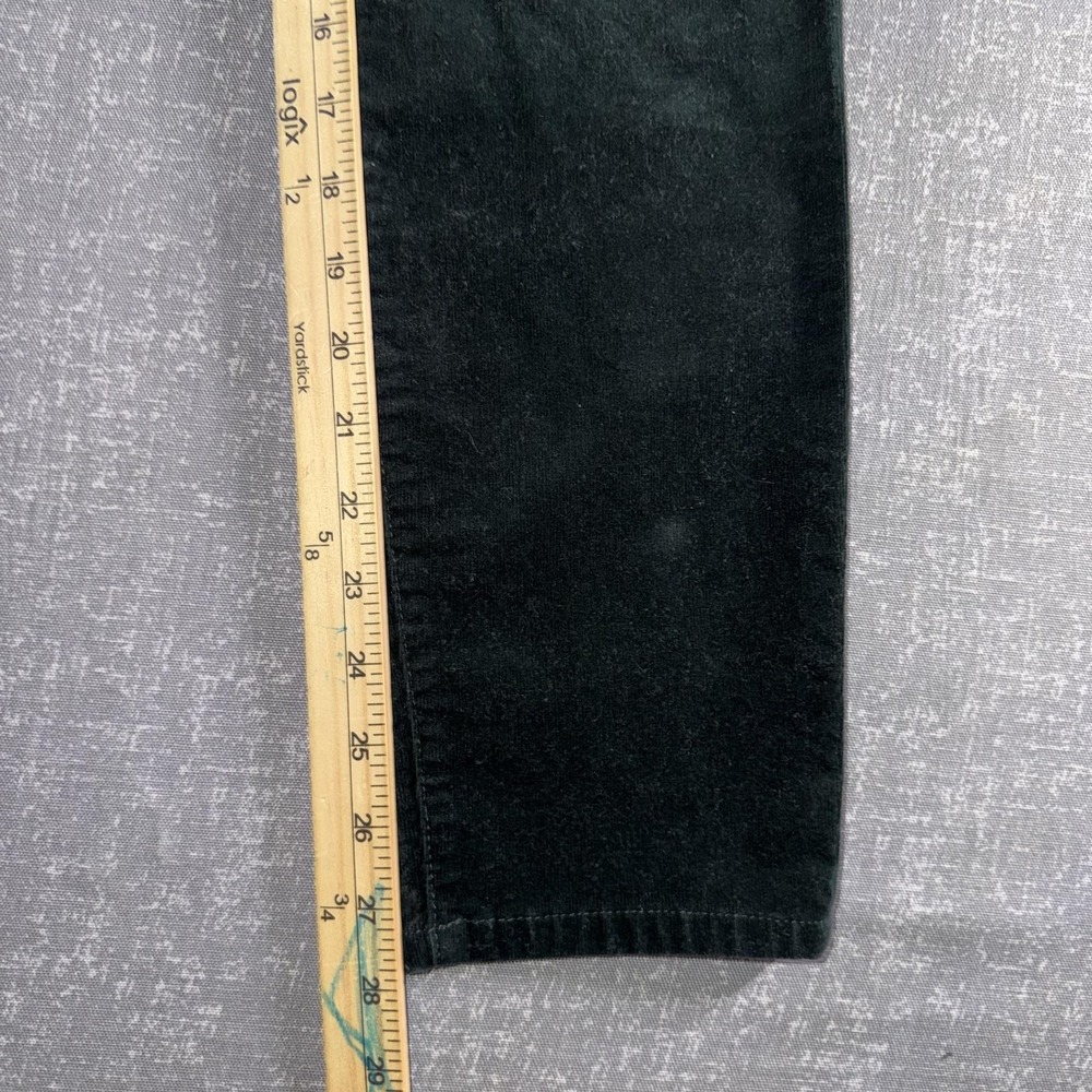 Well Worn Pants Womens 10 Green Corduroy Straight Leg Stretch Casual Khakis - Picture 4 of 12